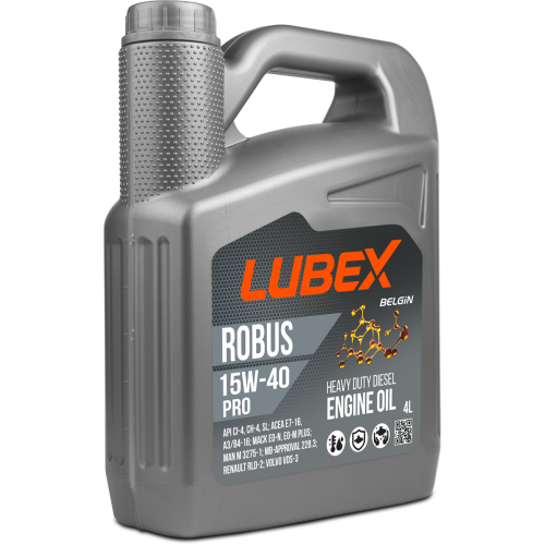 L019-0773-0404 LUBEX Мин. мот.масло ROBUS PRO 15W-40 CH-4/CI-4/SL A3/B4/E7 (4л) - 4 л