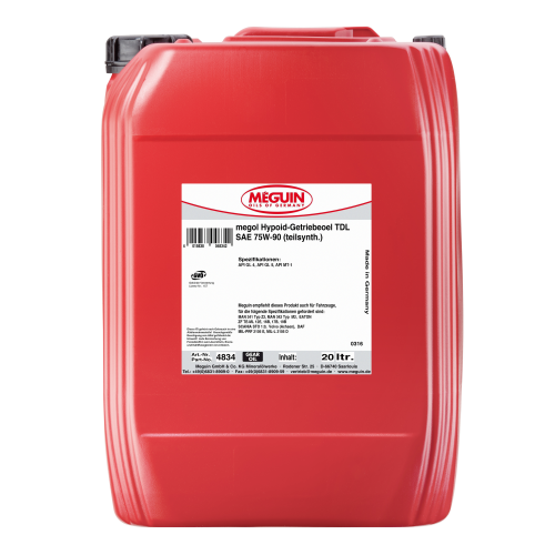 4834 Meguin П/с. тр.масло Megol Hypoid-Getriebeoel TDL 75W-90 GL-4+/MT-1 (20л) - 20 л