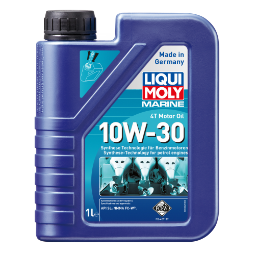 25022 LiquiMoly НС-синт. мот.масло д/лодок Marine 4T Motor Oil 10W-30 SM (1л) - 1 л