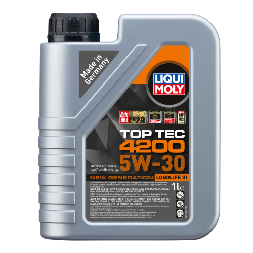 7660 LiquiMoly НС-синт. мот.масло Top Tec 4200 5W-30 New Generation SP C3 (1л) - 1 л