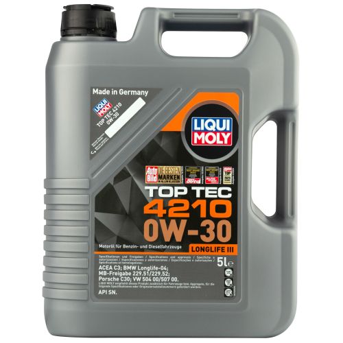 21605 LiquiMoly НС-синт. мот.масло Top Tec 4210 0W-30 C3 (5л) - 5 л