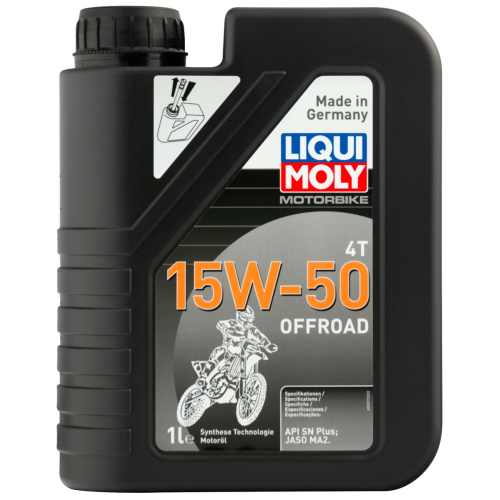 3057 LiquiMoly НС-синт. мот.масло д/4-т.мотоц. Motorbike 4T Offroad 15W-50 SN Plus MA2 (1л) - 1 л