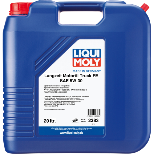2383 LiquiMoly НС-синт. мот.масло Langzeit-Motoroil Truck FE 5W-30 CF E4/E7 (20л) - 20 л