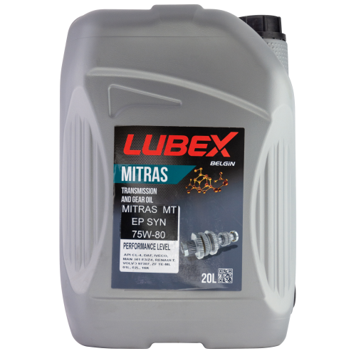 L020-0900-0020 LUBEX Синт-ое тр.масло MITRAS MT EP SYN 75W-80 GL-4 (20л) - 20 л