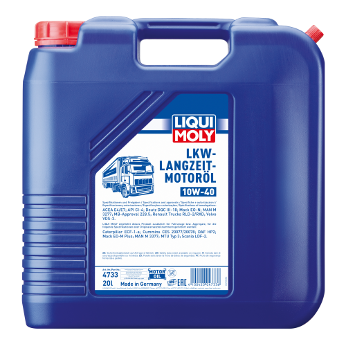 4733 LiquiMoly НС-синт. мот.масло LKW-Langzeit-Motoroil 10W-40 CI-4 E4/E7 (20л) - 20 л 4733 LiquiMoly НС-синт. мот.масло LKW-Langzeit-Motoroil 10W-40 CI-4 E4/E7 (20л) - 20 л