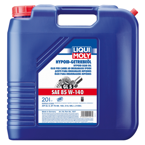 1027 LiquiMoly Мин. тр.масло Hypoid-Getriebeoil 85W-140 GL-5 (20л) - 20 л