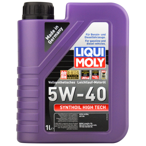 1855 LiquiMoly Синт. мот.масло Synthoil High Tech 5W-40 SN A3/B4 (1л) - 1 л